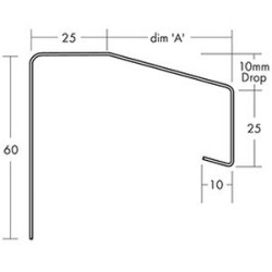 85mm Undersill Flashing and Window Sill Extensions (with full end caps-pair) - 2.5m Length.