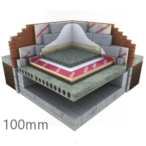 100mm Xtratherm Thin-R Hyfloor XT/HYF Under Floor PIR Insulation Board - Pack of 4 100mm Xtratherm Thin-R Hyfloor XT/HYF Under Floor PIR Insulation Board - Pack of 4