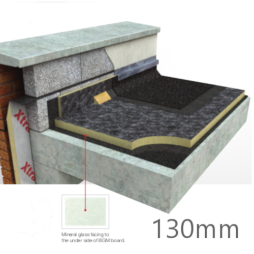 130mm Flat Roof PIR Insulation Board Xtratherm FR-BGM (pack of 3) 130mm Flat Roof PIR Insulation Board Xtratherm FR-BGM (pack of 3)