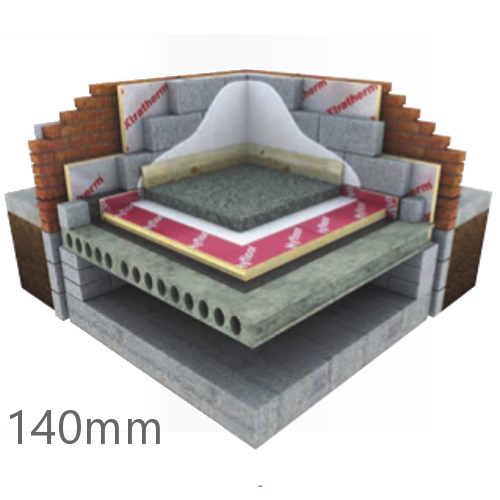 140mm Xtratherm Thin-R Hyfloor XT/HYF Under Floor PIR Insulation Board - Pack of 2 140mm Xtratherm Thin-R Hyfloor XT/HYF Under Floor PIR Insulation Board - Pack of 2