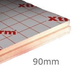 90mm Xtratherm Thin-R FR/ALU Flat Roof PIR Insulation Board (pack of 4)