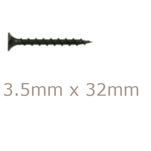 3.5x32mm Drywall Screws - Coarse Thread Sharp Point - box of 1000 3.5x32mm Drywall Screws - Coarse Thread Sharp Point - box of 1000