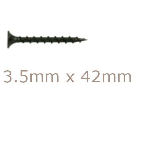 3.5x42mm Drywall Screws - Coarse Thread Sharp Point - box of 1000 3.5x42mm Drywall Screws - Coarse Thread Sharp Point - box of 1000