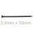 3.5x50mm Drywall Screws - Coarse Thread Sharp Point  - box of 1000