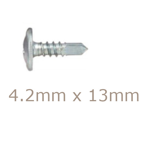 4.2x13mm Wafer Head Screw with Drill Point for Thicker Gauge Steel - box of 1000 4.2x13mm Wafer Head Screw with Drill Point for Thicker Gauge Steel - box of 1000