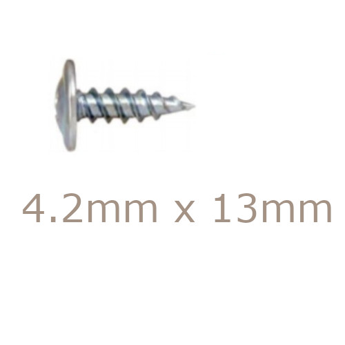 4.2x13mm Wafer Head Screw with Drill Point for Thinner Gauge Steel - box of 1000 4.2x13mm Wafer Head Screw with Drill Point for Thinner Gauge Steel - box of 1000