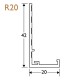20mm Render Stop Bead PVC - 42mm Wing (pack of 5). 20mm Render Stop Bead PVC - 42mm Wing (pack of 5).
