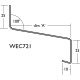 250mm Aluminium Window Sill Extensions WEC 751 (with full end caps - pair) - 2.5m Length. 250mm Aluminium Window Sill Extensions WEC 751 (with full end caps - pair) - 2.5m Length.